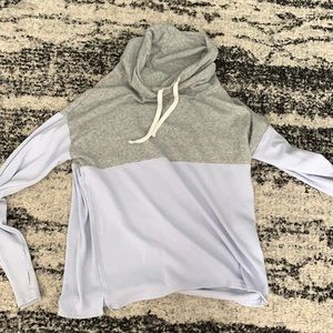 Hooded sweater.